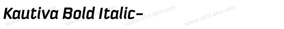 Kautiva Bold Italic字体转换